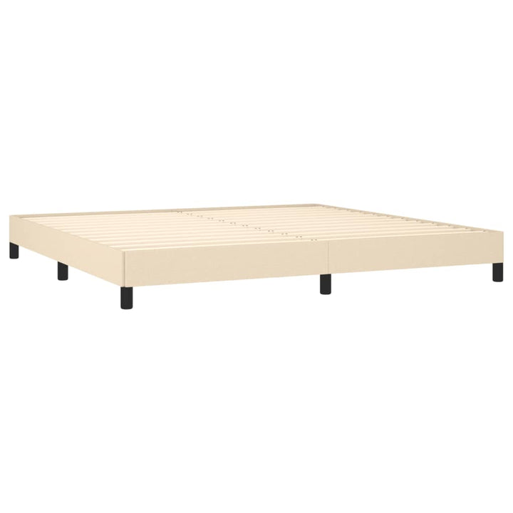 sengeramme uden madras 200x200 cm stof cremefarvet