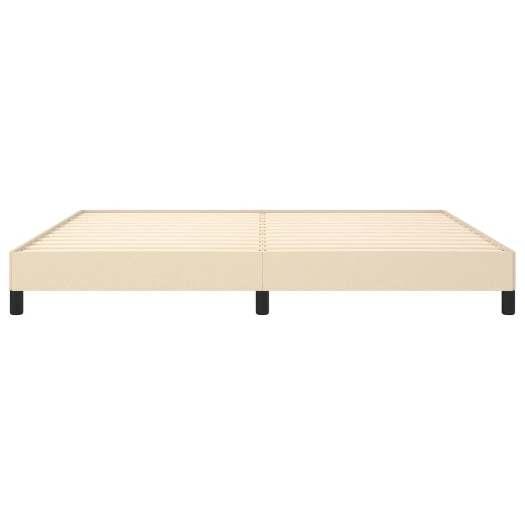 sengeramme uden madras 200x200 cm stof cremefarvet