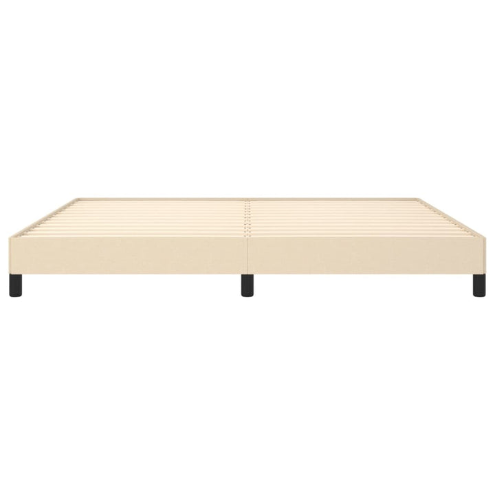 sengeramme uden madras 200x200 cm stof cremefarvet