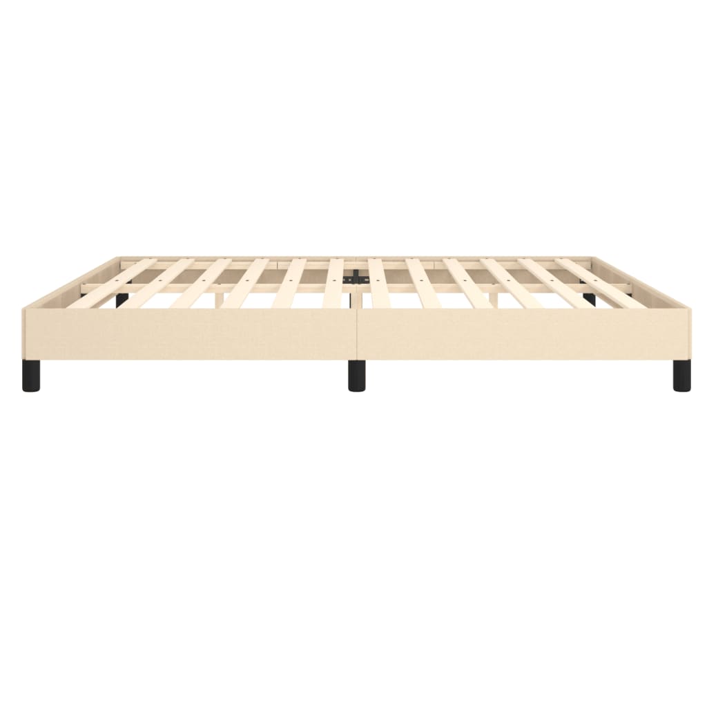 sengeramme uden madras 200x200 cm stof cremefarvet