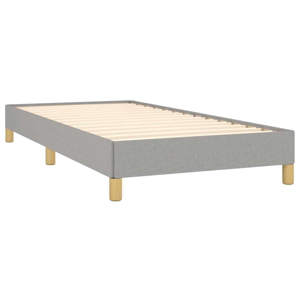 Sengeramme uden madras Lysegrå 80x200 cm Stof