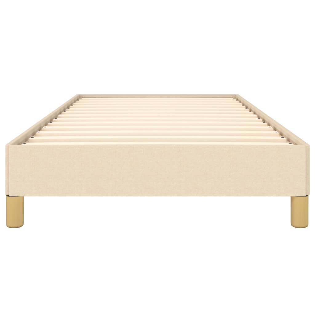 sengeramme uden madras 90x190 cm stof cremefarvet