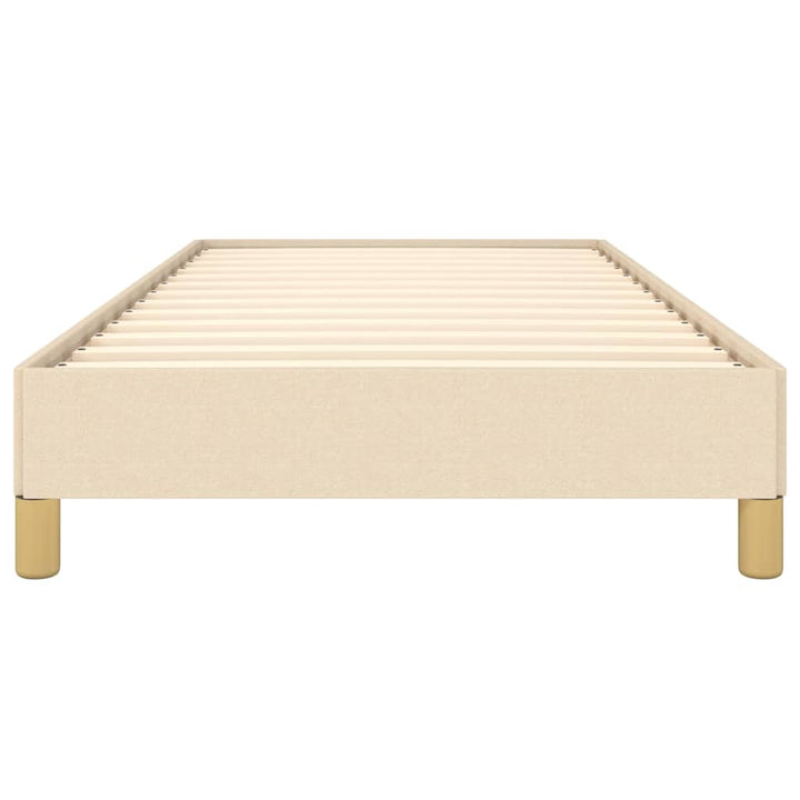 sengeramme uden madras 90x190 cm stof cremefarvet