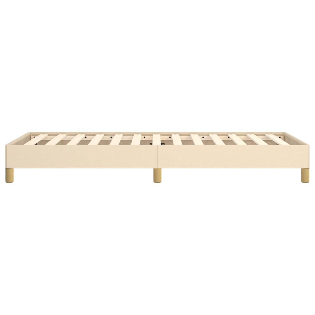 sengeramme uden madras 90x190 cm stof cremefarvet