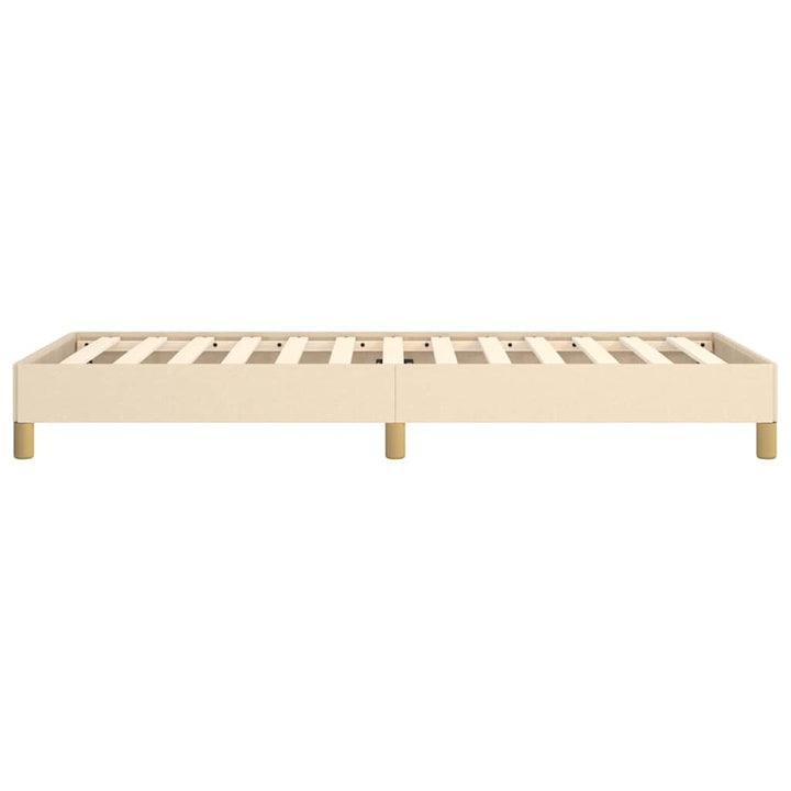 sengeramme uden madras 90x190 cm stof cremefarvet
