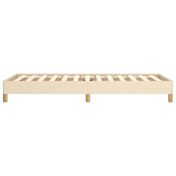 sengeramme uden madras 90x190 cm stof cremefarvet