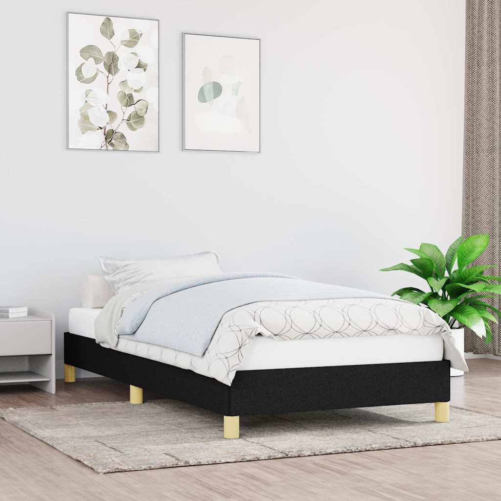 sengeramme uden madras 90x200 cm stof sort