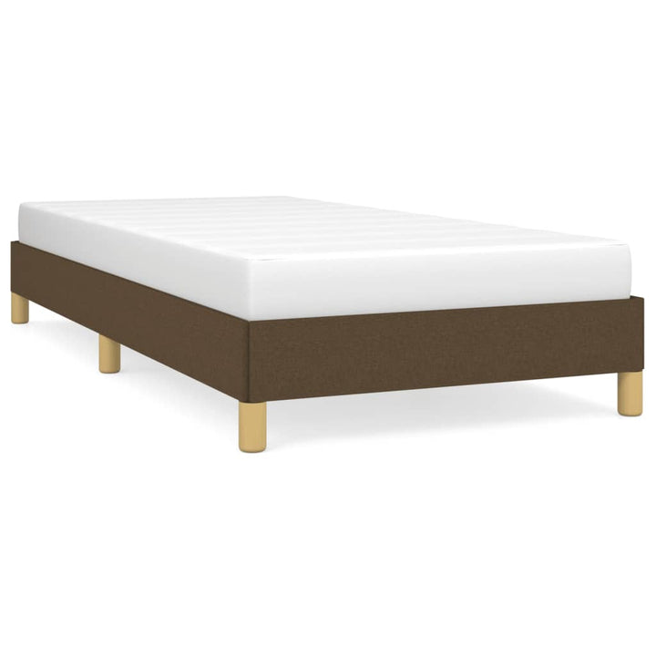 Sengeramme uden madras Mørkebrun 90x200 cm Stof
