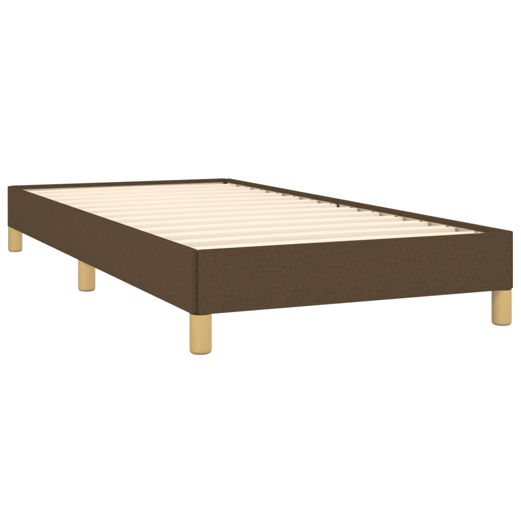 Sengeramme uden madras Mørkebrun 90x200 cm Stof