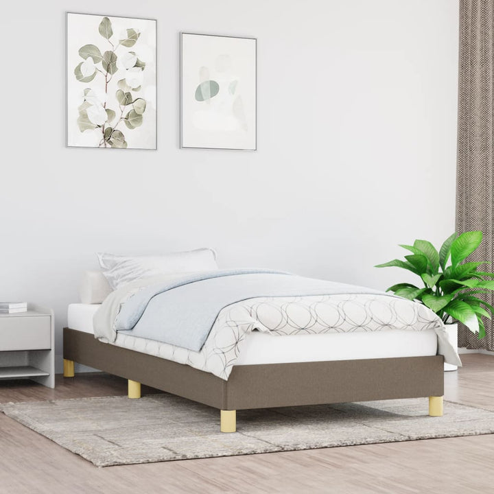 sengeramme uden madras 90x200 cm stof gråbrun