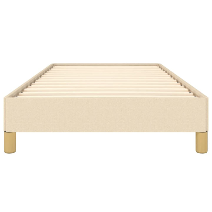 sengeramme uden madras 90x200 cm stof cremefarvet