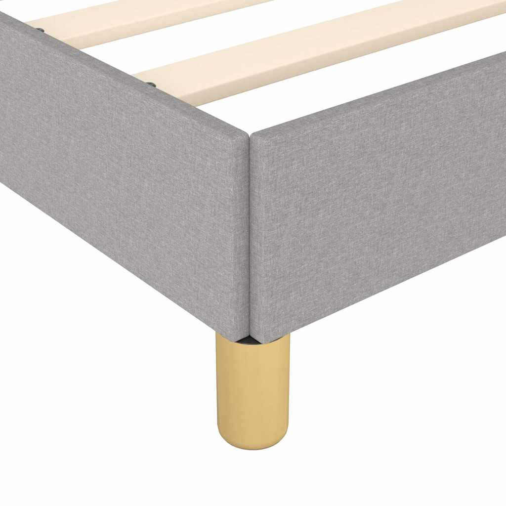 Sengeramme uden madras Lysegrå 100x200 cm Stof