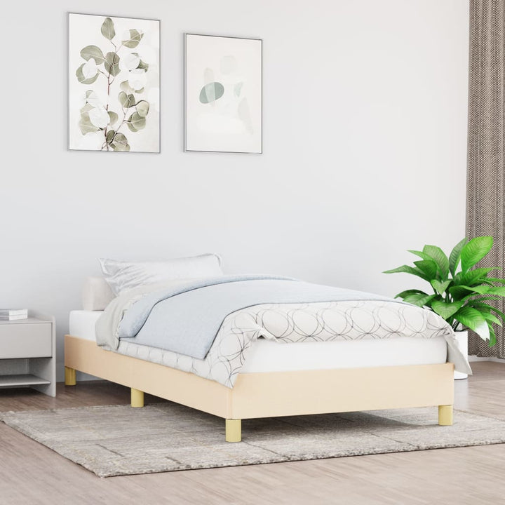 Sengeramme uden madras Creme 100x200 cm Stof