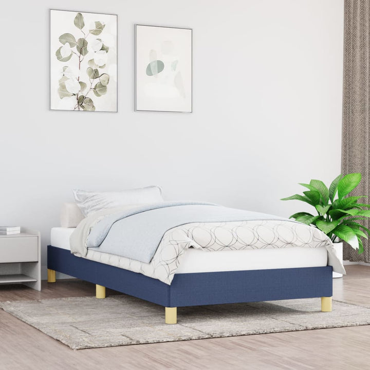 sengeramme uden madras 100x200 cm stof blå