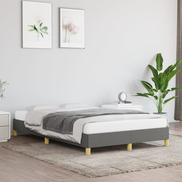 Sengeramme uden madras Mørkegrå 120x200 cm Stof