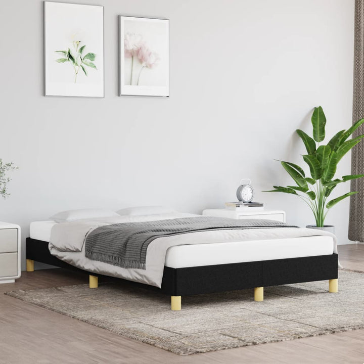 Sengeramme uden madras Sort 120x200 cm Stof