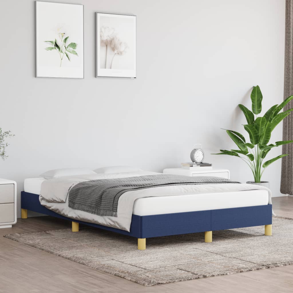 sengeramme uden madras 120x200 cm stof blå