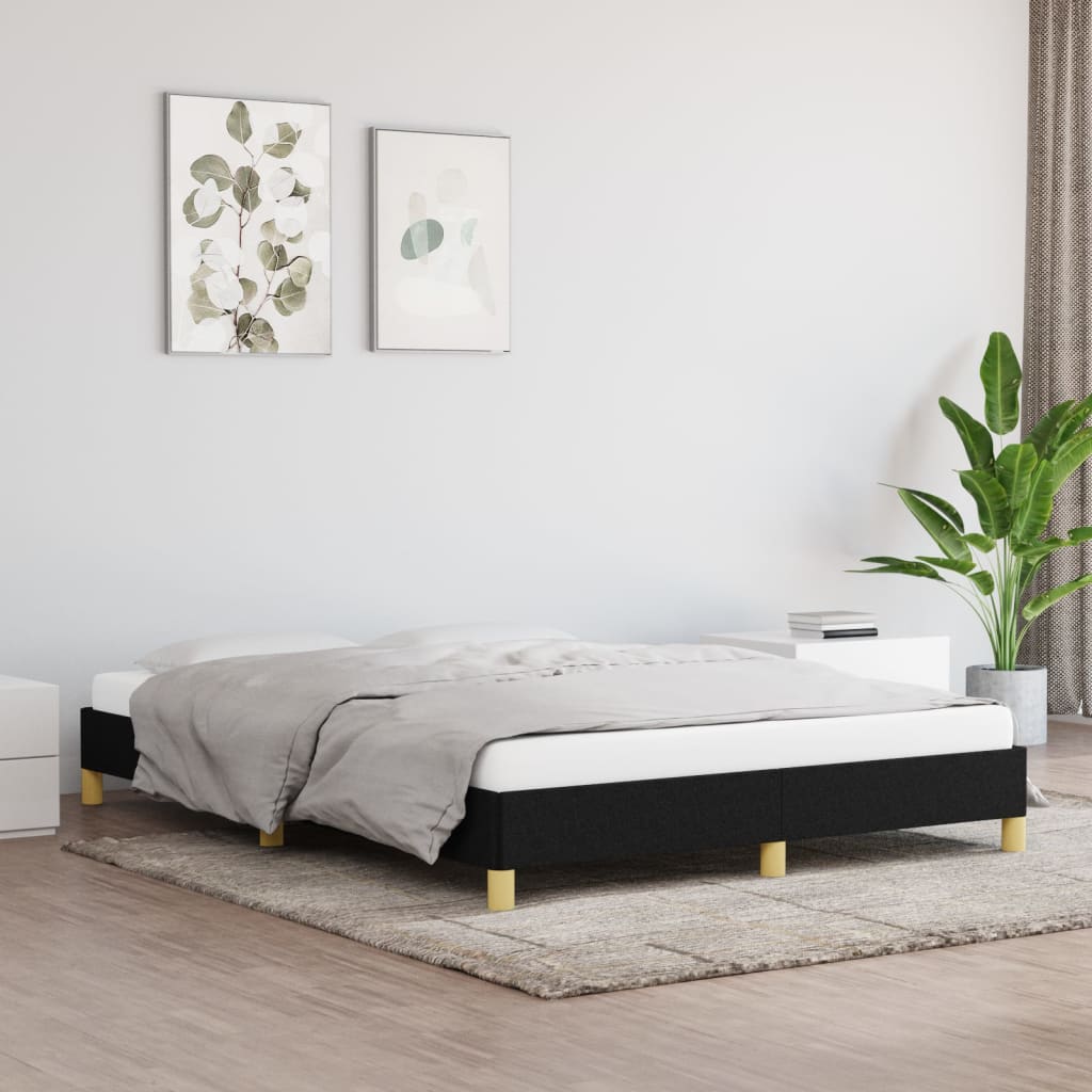 sengeramme uden madras 140x190 cm stof sort