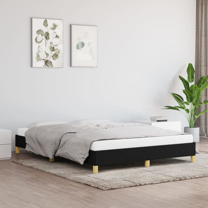 sengeramme uden madras 140x190 cm stof sort