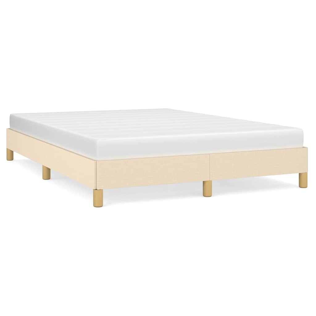 sengeramme uden madras 140x190 cm stof cremefarvet
