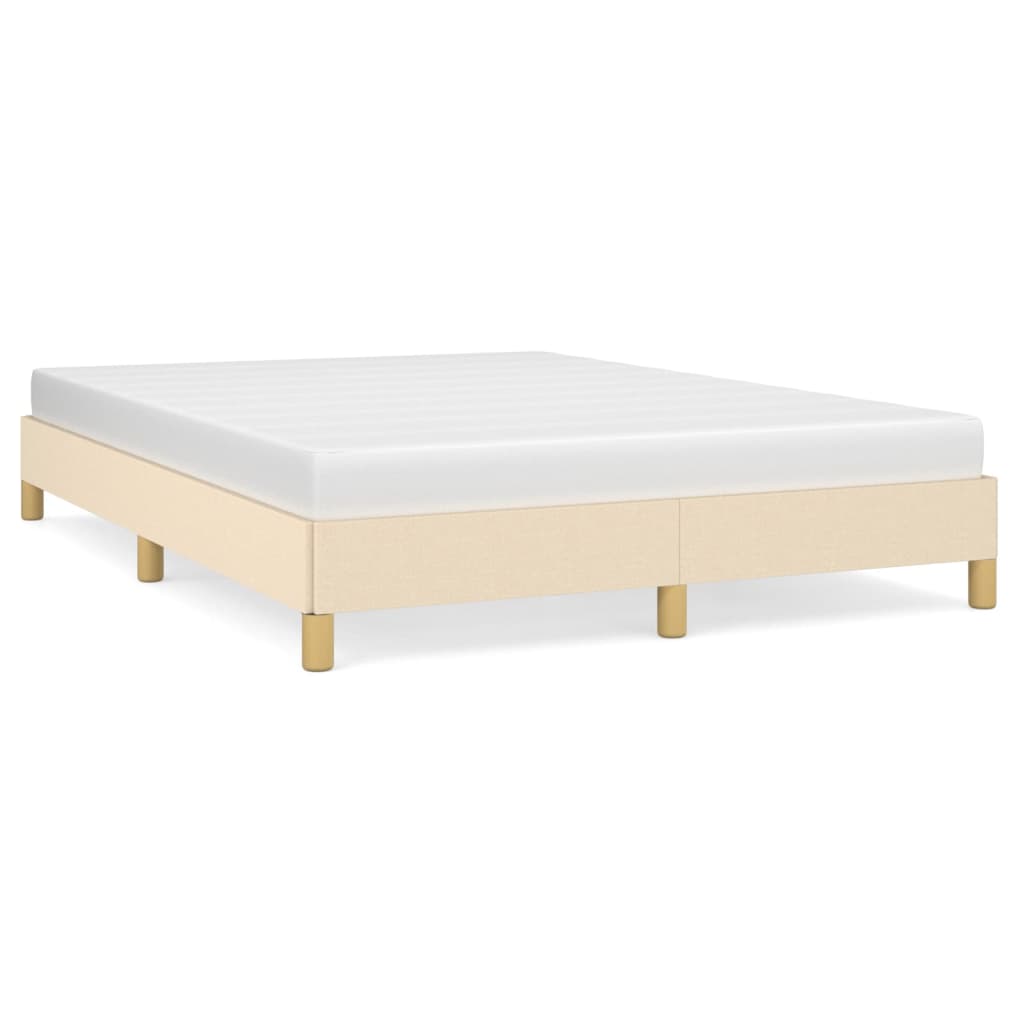 sengeramme uden madras 140x190 cm stof cremefarvet