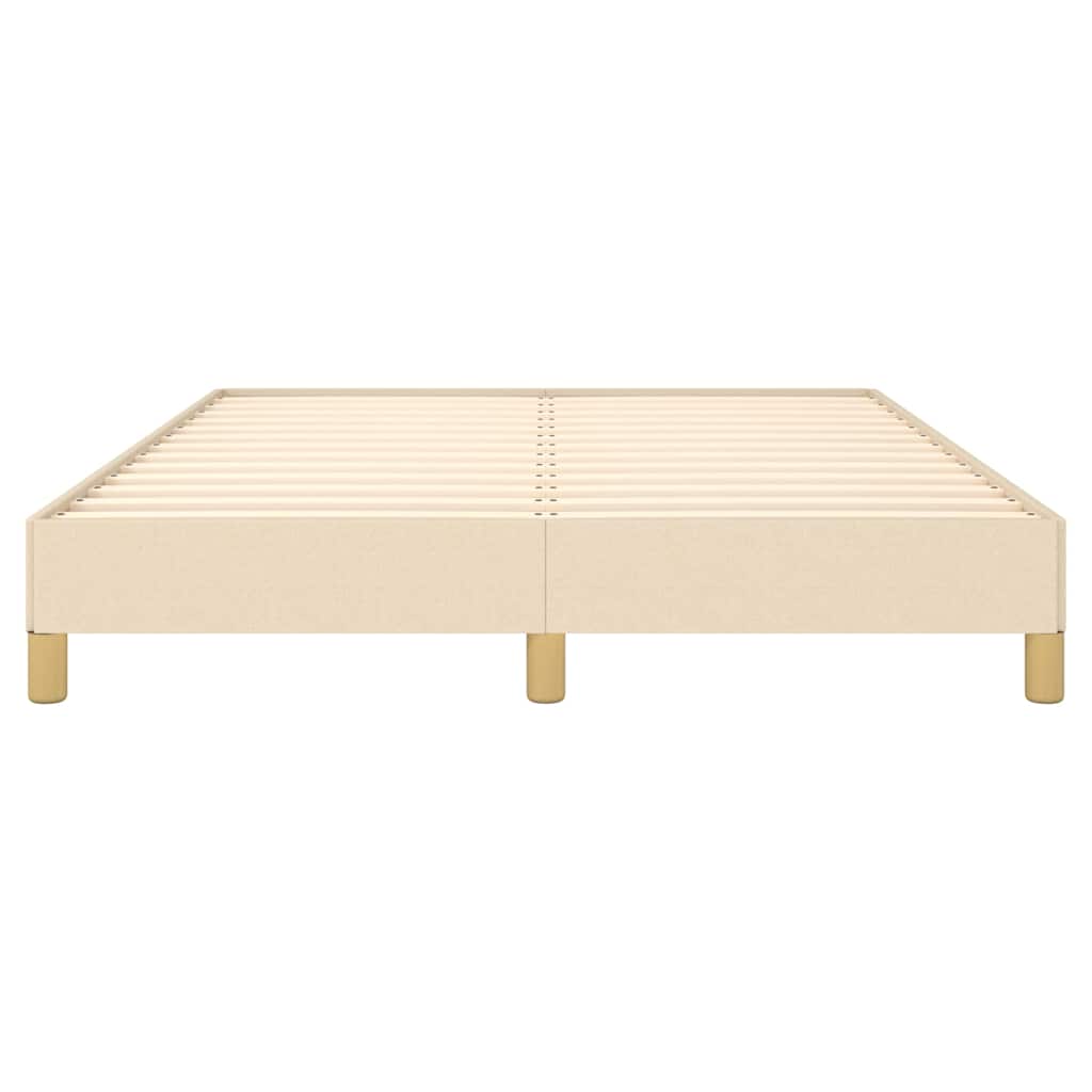 sengeramme uden madras 140x190 cm stof cremefarvet