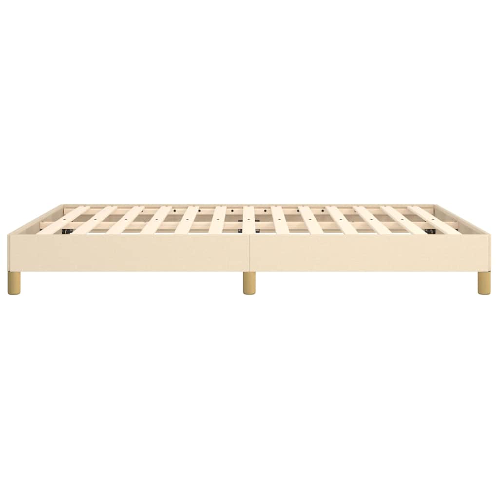 sengeramme uden madras 140x190 cm stof cremefarvet
