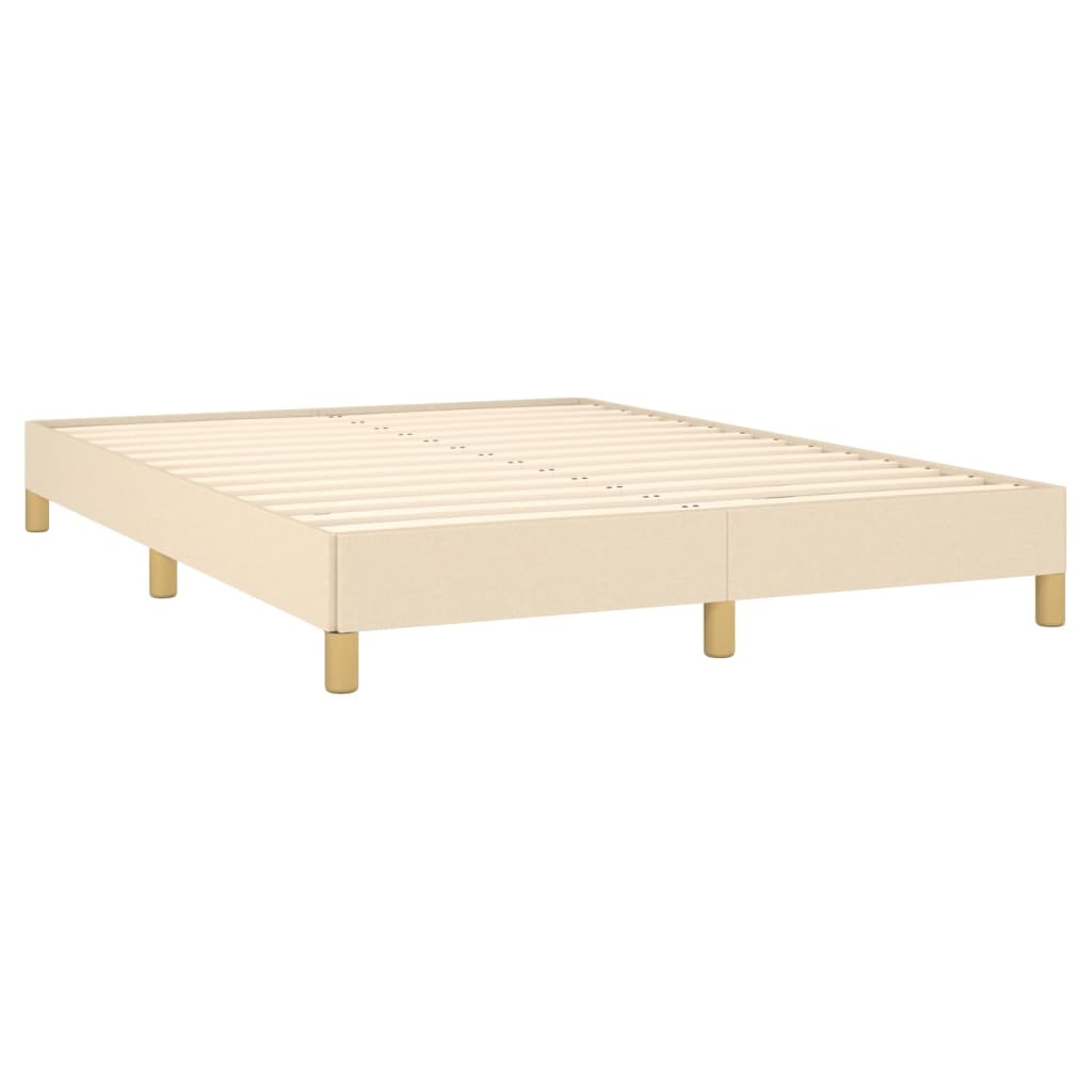 sengeramme uden madras 160x200 cm stof cremefarvet