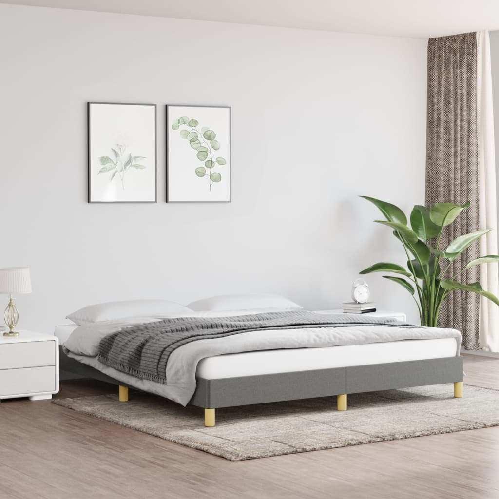 sengeramme uden madras 180x200 cm stof mørkegrå