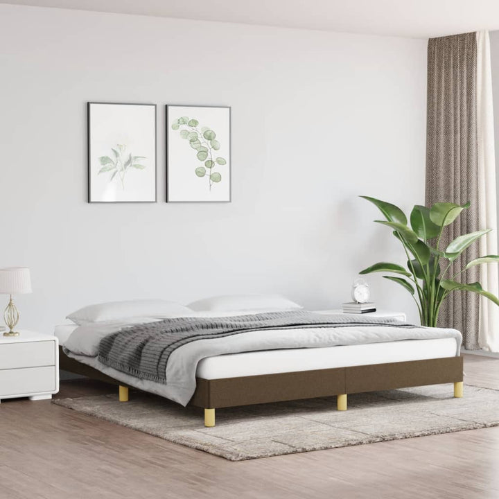 sengeramme uden madras 180x200 cm stof mørkebrun
