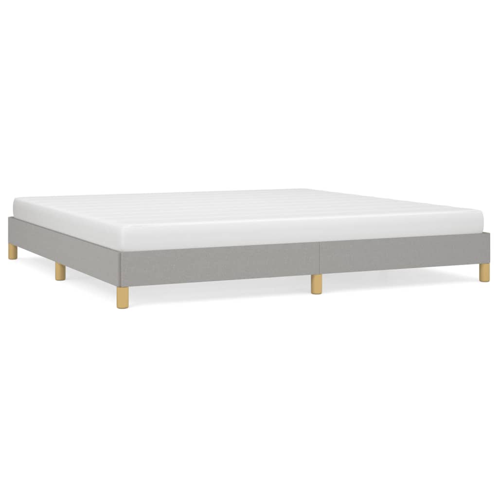 sengeramme uden madras 200x200 cm stof lysegrå