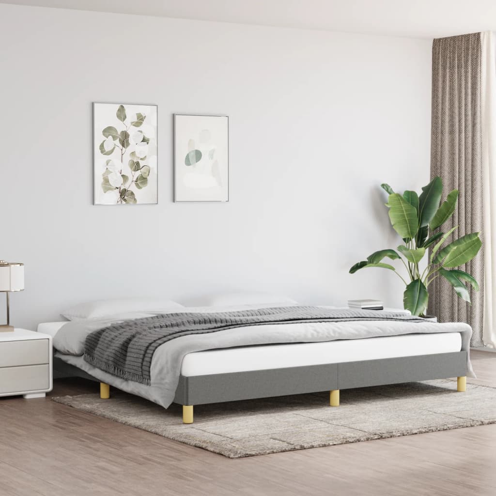 sengeramme uden madras 200x200 cm stof mørkegrå