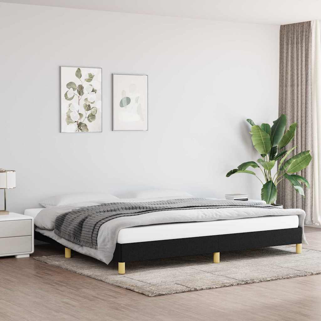 sengeramme uden madras 200x200 cm stof sort