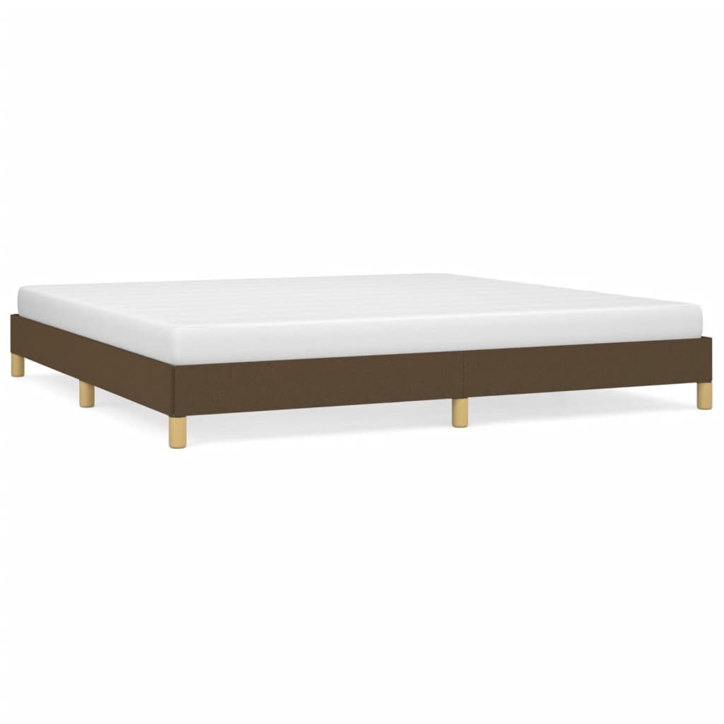 sengeramme uden madras 200x200 cm stof mørkebrun