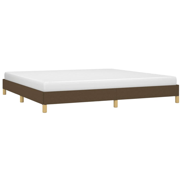 sengeramme uden madras 200x200 cm stof mørkebrun