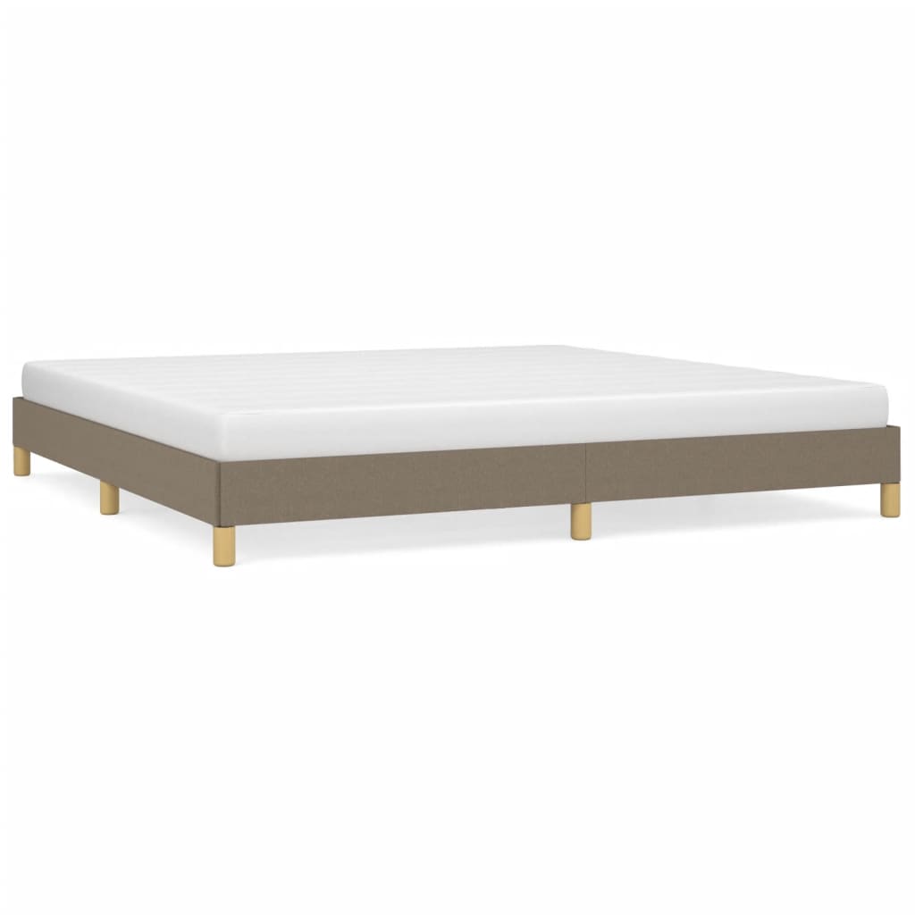 sengeramme uden madras 200x200 cm stof gråbrun