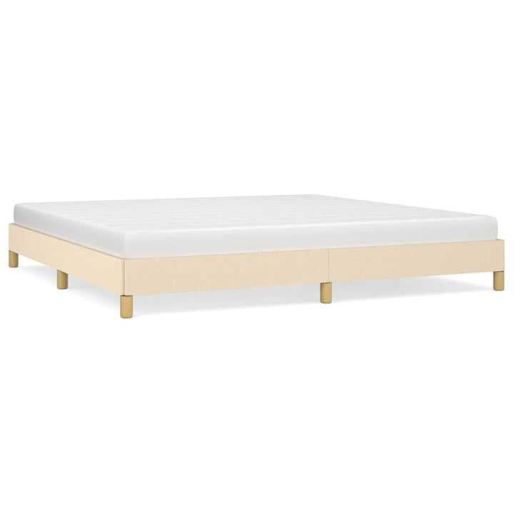 sengeramme uden madras 200x200 cm stof cremefarvet