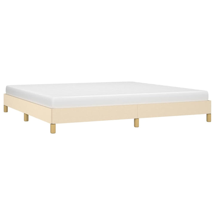 sengeramme uden madras 200x200 cm stof cremefarvet