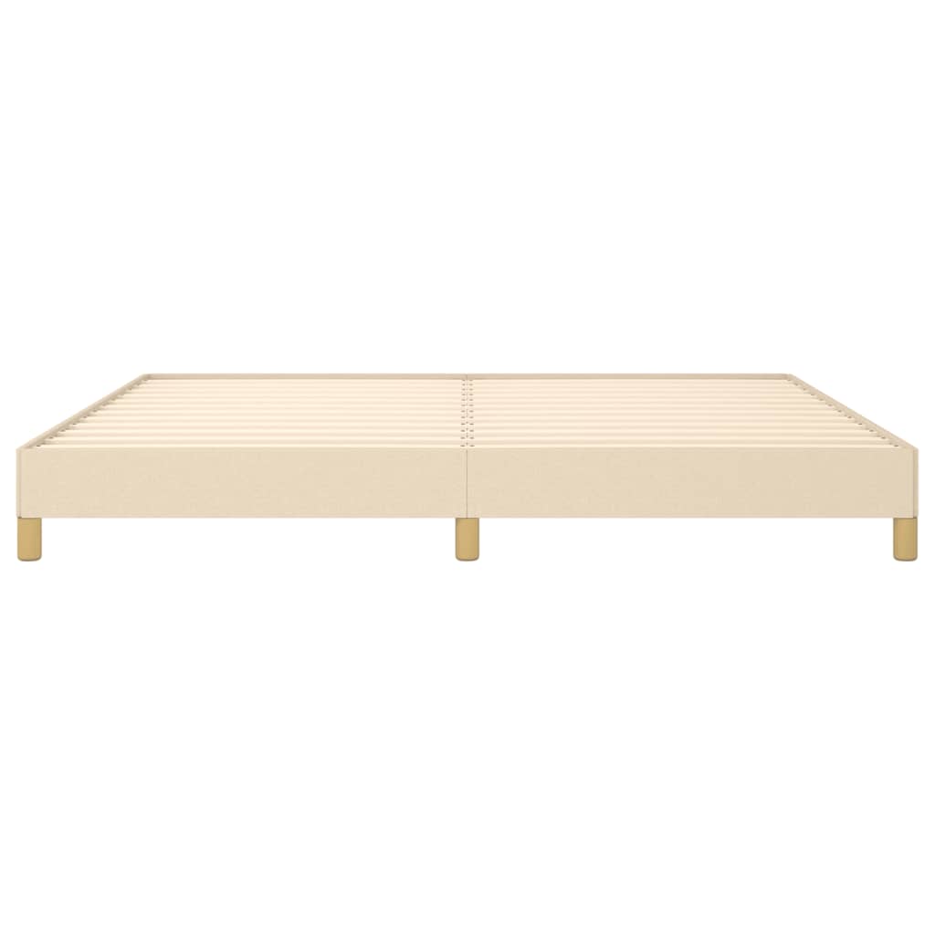 sengeramme uden madras 200x200 cm stof cremefarvet