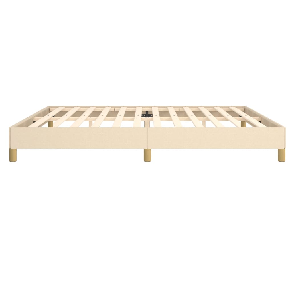 sengeramme uden madras 200x200 cm stof cremefarvet