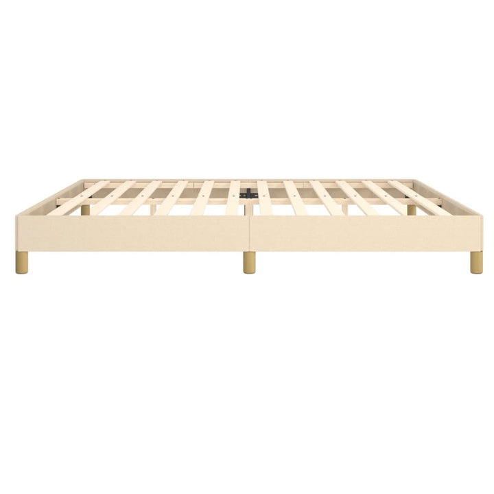 sengeramme uden madras 200x200 cm stof cremefarvet