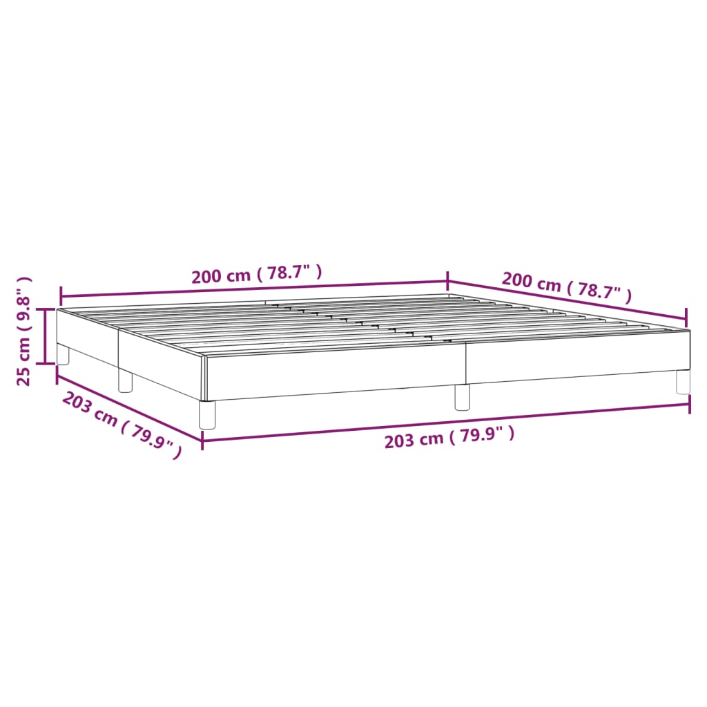 sengeramme uden madras 200x200 cm stof cremefarvet