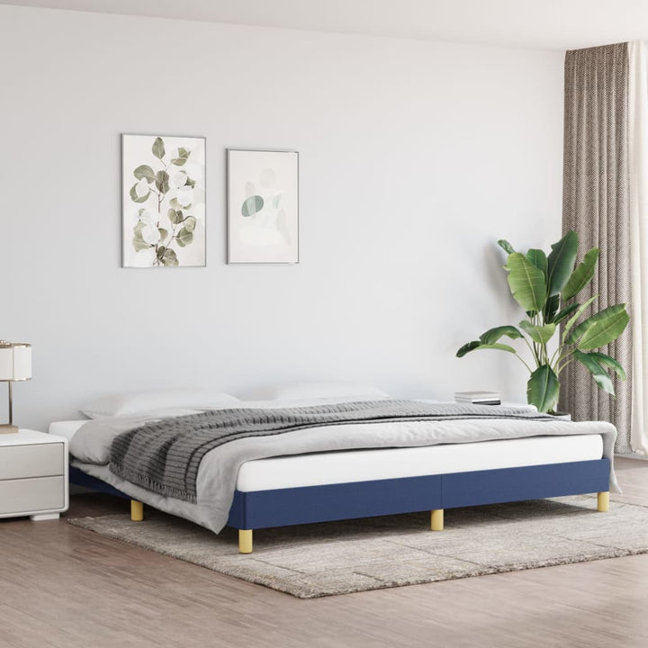 sengeramme uden madras 200x200 cm stof blå