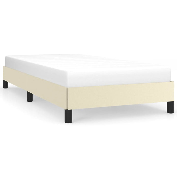 sengeramme 80x200 cm kunstlæder cremefarvet
