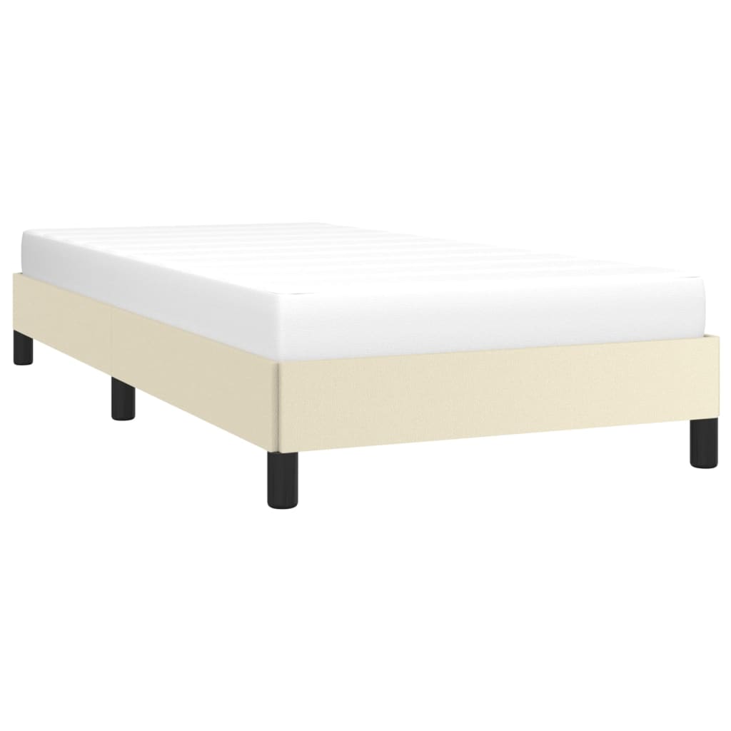 sengeramme 80x200 cm kunstlæder cremefarvet