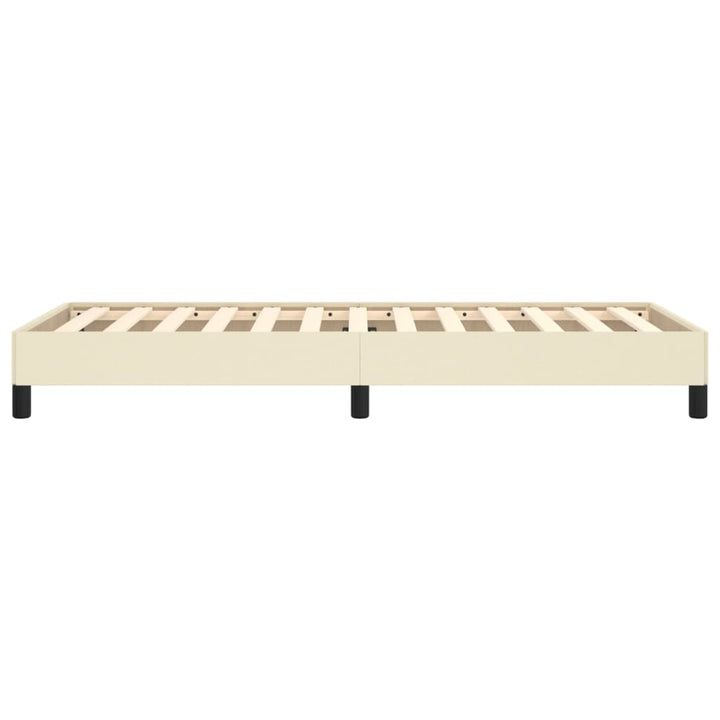 sengeramme 80x200 cm kunstlæder cremefarvet
