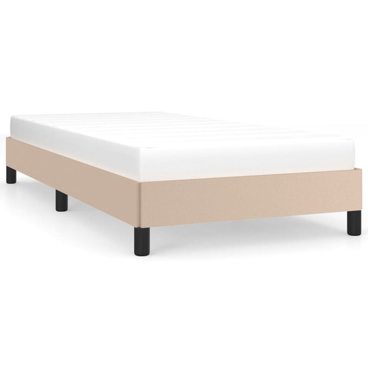 sengeramme 80x200 cm kunstlæder cappuccinofarvet