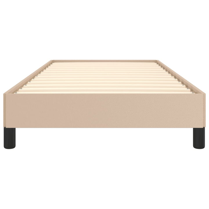 sengeramme 80x200 cm kunstlæder cappuccinofarvet