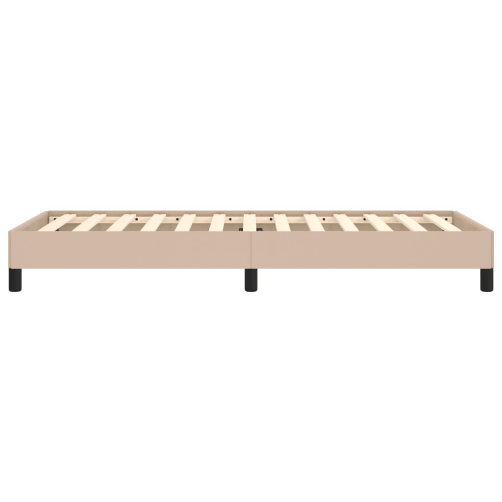 sengeramme 80x200 cm kunstlæder cappuccinofarvet