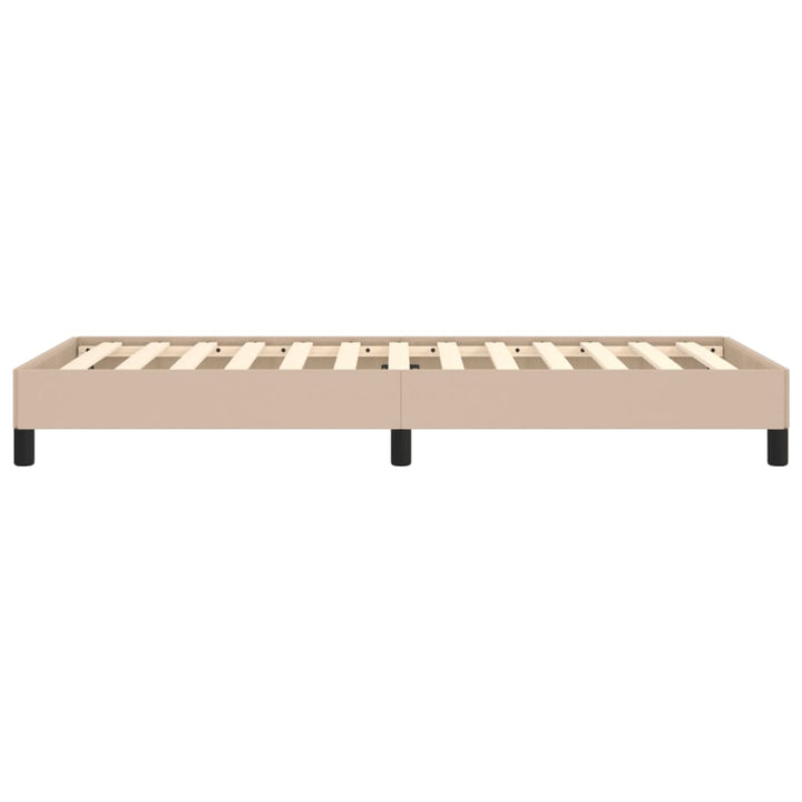 sengeramme 80x200 cm kunstlæder cappuccinofarvet